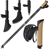 ALPIDEX Bastones de Marcha nórdica de Carbono ultraligeros Nordic Walking Mujer Hombre Corcho